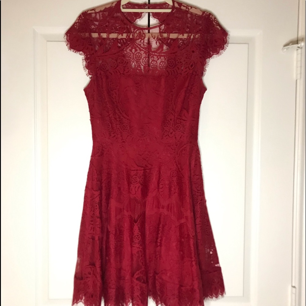 Red Lace Dress - Size 2